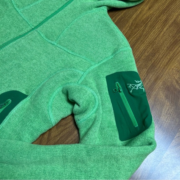 Arc'teryx Covert Hoodie Full zip fleece Jacket size small Green polartec - Picture 6 of 11